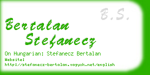 bertalan stefanecz business card